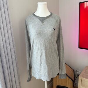 American Eagle Outfitters | men's small Gray Long Sleeve Tee thermal